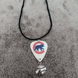 CHICAGO CUBS GUITAR PICK NECKLACE